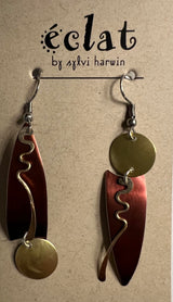 éclat by Sylvi Harwin RT4BG Brown Gold Anodized Aluminum Earrings