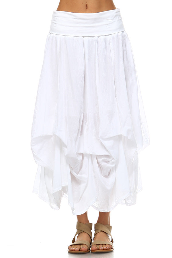 Apparel Love 131WT WHITE 100% Cotton Bubble Skirt