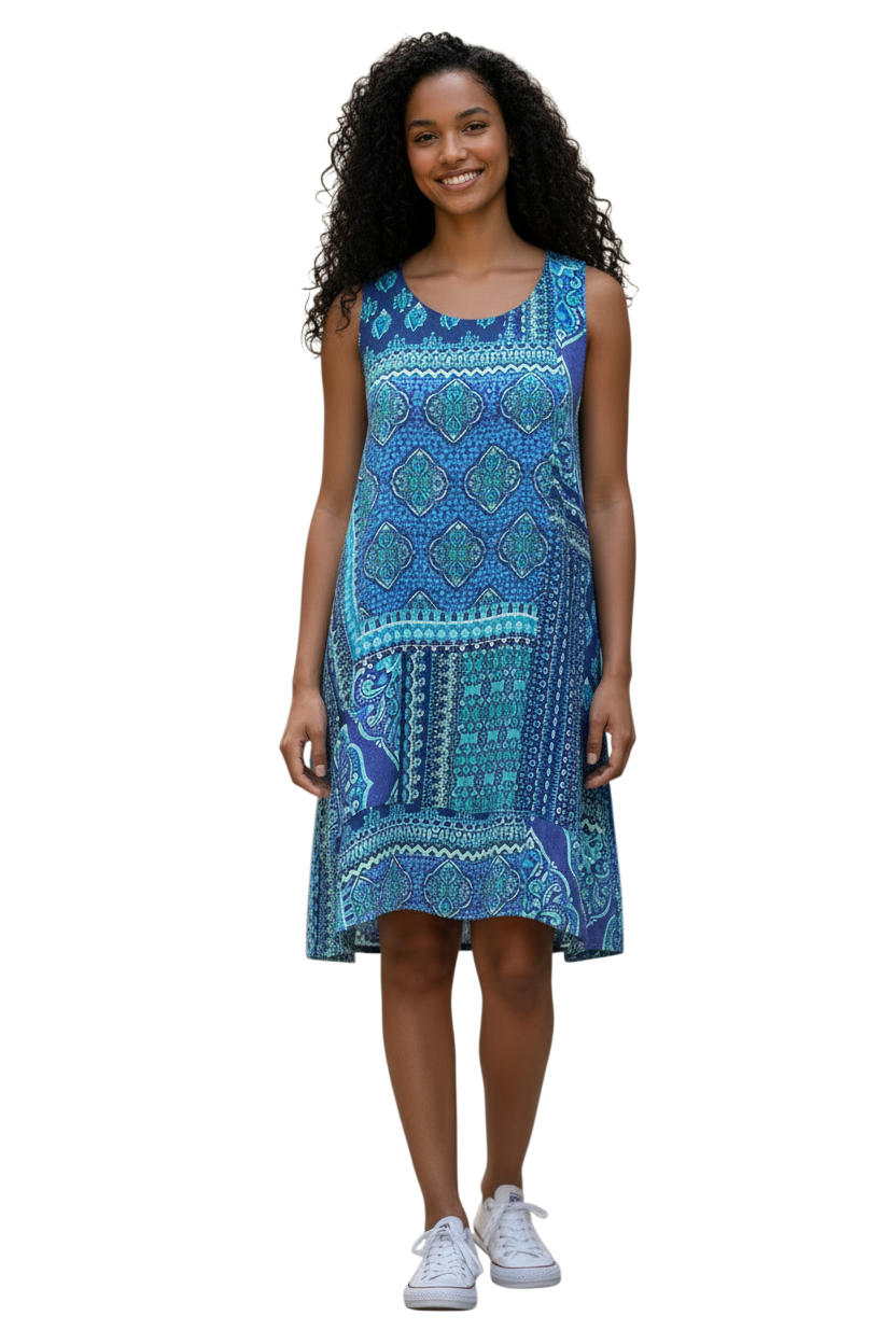 Windhorse Trading SD196BU BLUE Shree Light Sundress