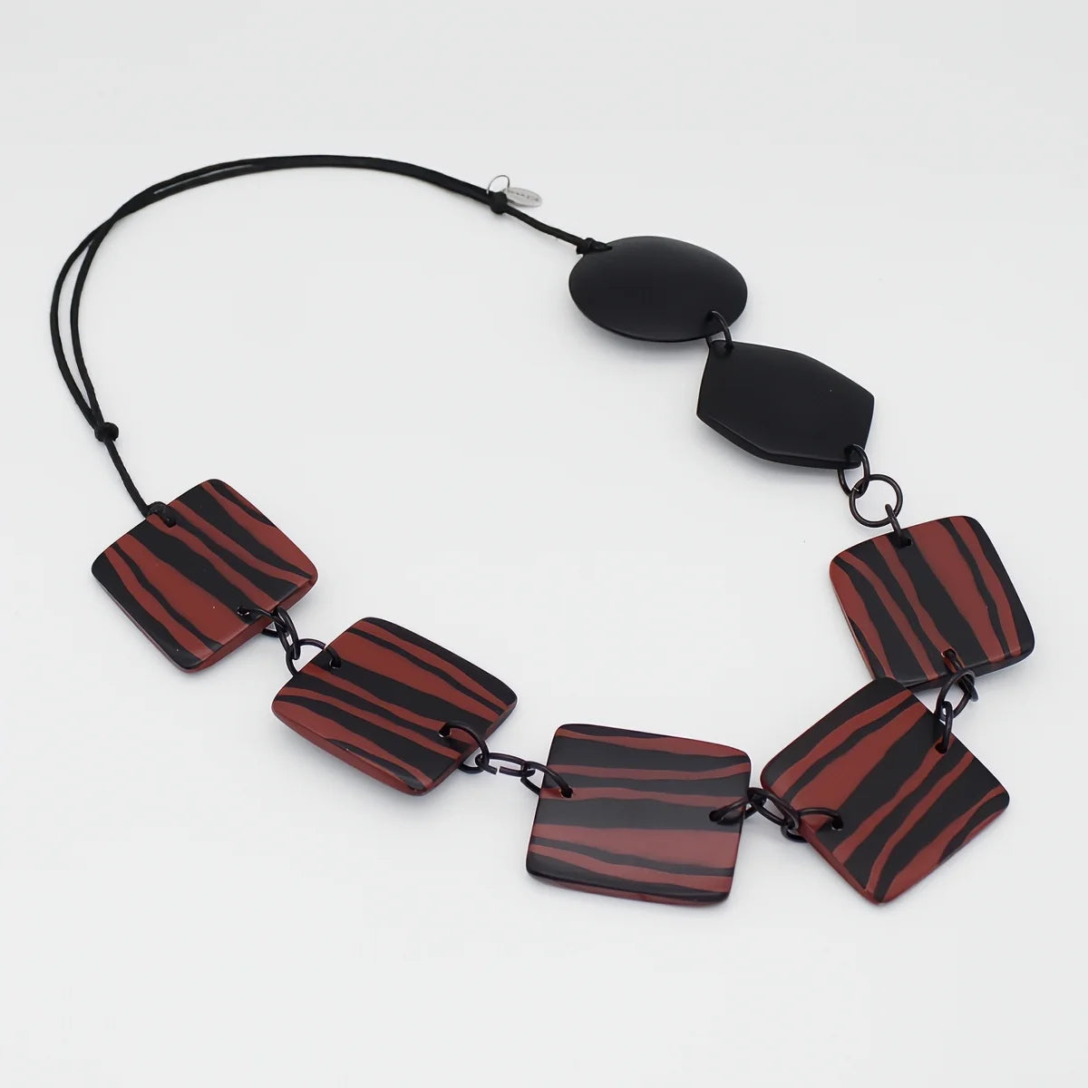 Sylca SD25N07RB Red and Black Danica Statement Necklace