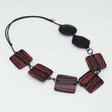 Sylca SD25N07RB Red and Black Danica Statement Necklace