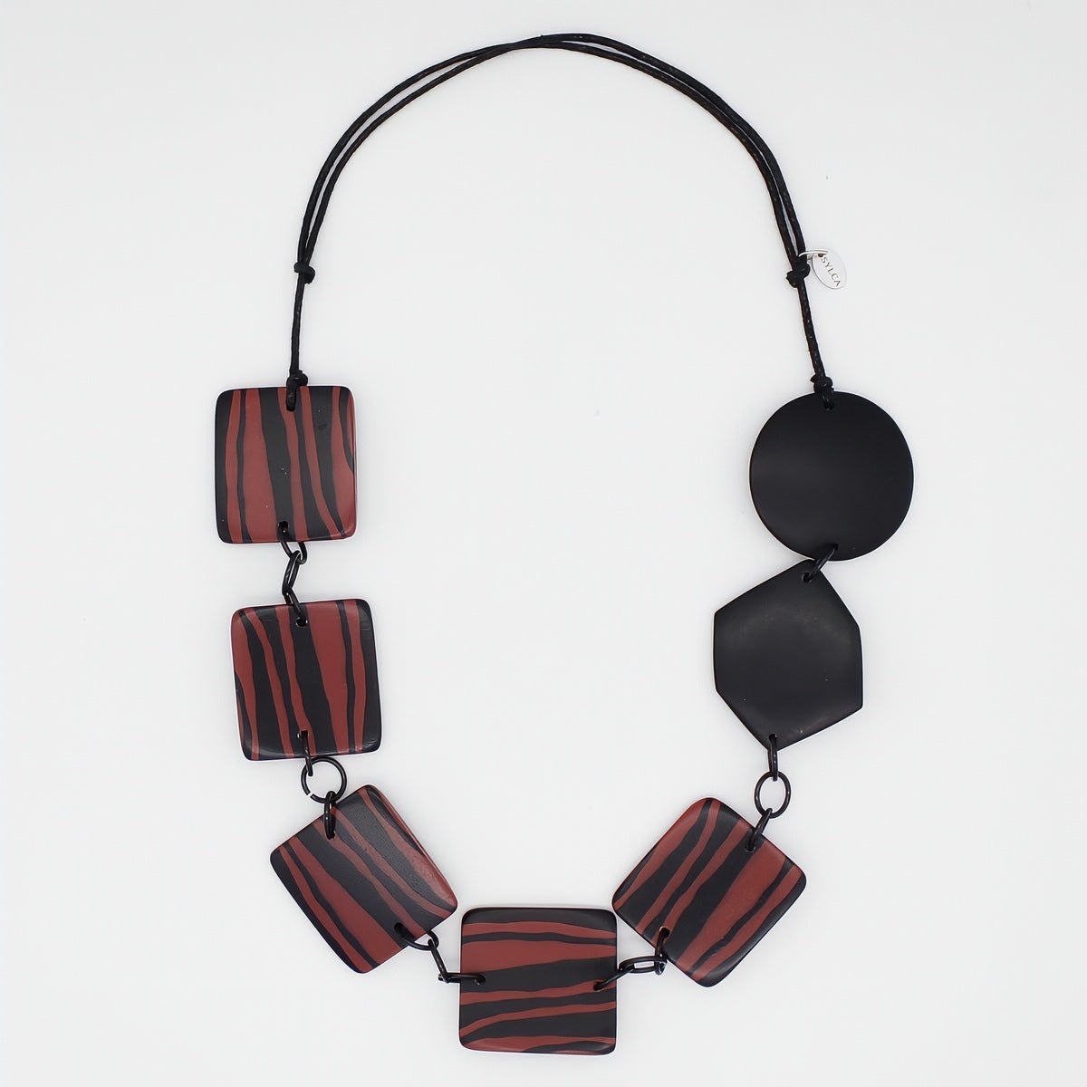 Sylca SD25N07RB Red and Black Danica Statement Necklace