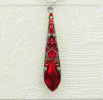 Firefly 8868R Red Gazelle Pendant Necklace