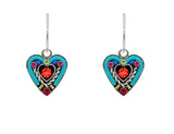 Firefly 7717-MC Hearts Collection European Glass Crystal Earrings