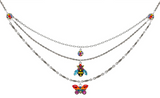 Firefly 9119-MC European Crystal Layered Necklace