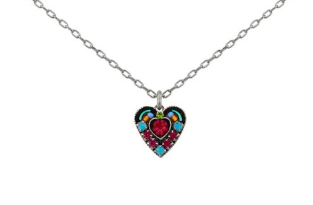 Firefly 8558-MC Hearts Collection European Crystal Necklace