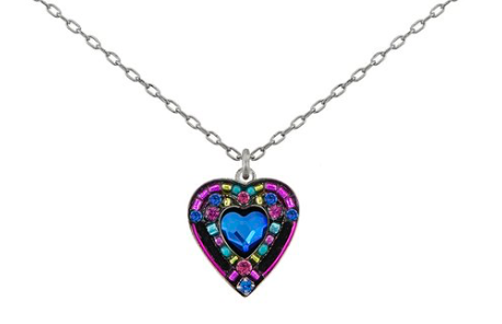 Firefly 8708-BB Hearts Collection European Crystal Necklace
