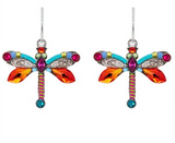 Firefly 7793-MC Dragonfly Collection European Glass Crystal Earrings