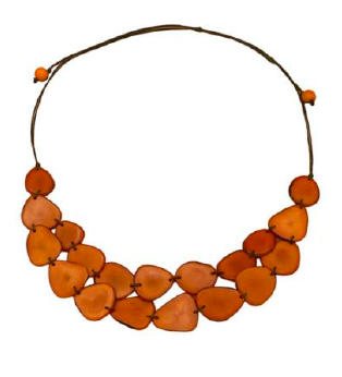 Canoa SLMFT13 Two Strand Orange Tagua Necklace