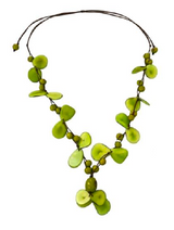 Canoa TSL2 Green Tassel Tagua Necklace