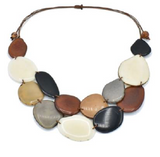 Canoa CLSC3 Neutrals Classic Two Strand Tagua Necklace