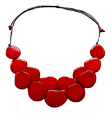 Canoa CLSC7 Red Classic Two Strand Tagua Necklace