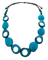 Canoa SSHLW4 Turquoise Single Strand Adjustable Tagua Necklace