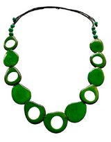 Canoa SSHLW5 Green Single Strand Adjustable Tagua Necklace