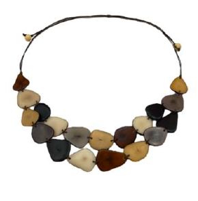 Canoa SLMFT9 Two Strand Neutrals Tagua Necklace