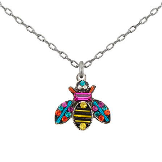 Firefly 9002-MC Multicolor Queen Bee Pendant Necklace