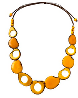 Canoa SSHLW1 YELLOW Single Strand Hollow Tagua Necklace