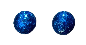 Susan Reed GBRB ROYAL BLUE Mini Glitter Bomb Post Earrings