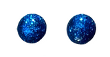 Susan Reed GBRB ROYAL BLUE Mini Glitter Bomb Post Earrings