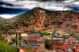 Charlene Mitchell B-85 B-Hill Overlooking Historic Old Bisbee Blank Note Card
