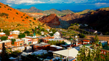 Charlene Mitchell B-19 View From High Road Overlooking Old Bisbee and Lavender Pit Blank Note Card