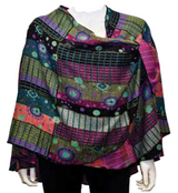 Rapti BS82 Multicolor One Size 100% Cashmere Reversible Buckle Shawl