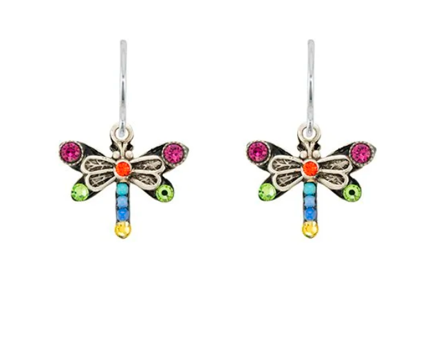 Firefly E641 Multicolor Dragonfly Earrings