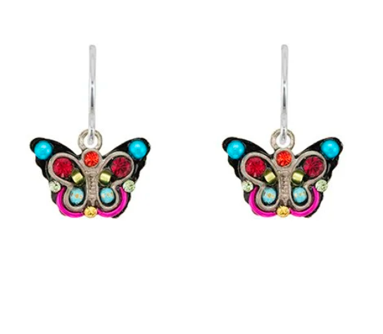 Firefly E644 Multicolor Butterfly Earrings