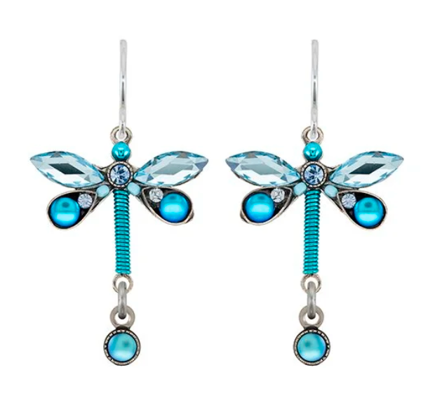 Firefly E34-LB Light Blue Moonlight Collection Dragonfly Earrings
