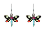 Firefly E859-MC Multicolor Petite Dragonfly Earrings