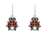 Firefly E752-MC Multicolor Mosaic Lady Bug Earrings