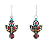 Firefly E606-MC Multicolor Scalloped Flower Earrings