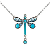 Firefly 8946-LB Light Blue Moonlight Collection Petite Dragonfly Pendant Necklace