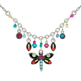 Firefly 9286-MC Multicolor Petite Dragonfly Collection Pendant Necklace