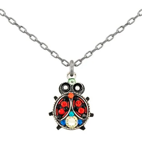 Firefly 9249-MC Multicolor Lady Bug Mosaic Collection Pendant Necklace
