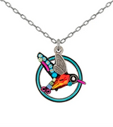Firefly 9277-MC Multicolor Hummingbird Collection Pendant Necklace