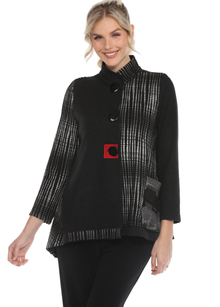 Moonlight 3418SP Salt and Pepper Button Front Jacket