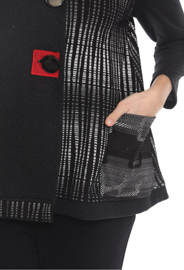 Moonlight 3418SP Salt and Pepper Button Front Jacket