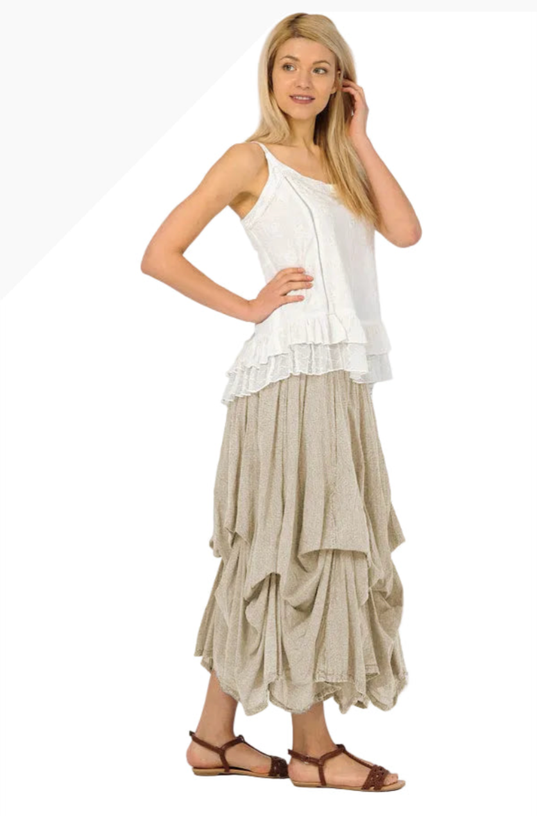 Apparel Love 131SD SAND 100% Cotton Bubble Skirt