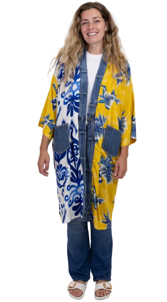 Shannon Passero 5211YP YELLOW PALM Mix One Size Janis Cardigan