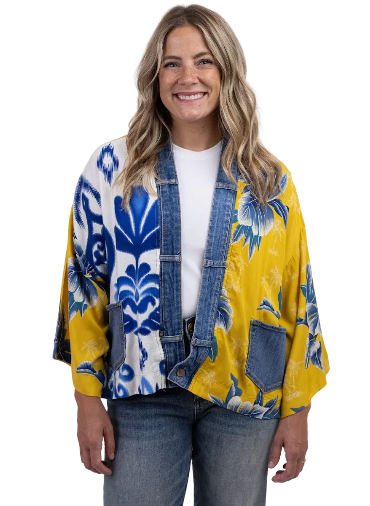 Shannon Passero 5262YP Yellow Palm Mix One Size Karol Cardigan