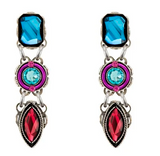 Firefly E694P-MC Multicolor Architectural Three Tier Earrings