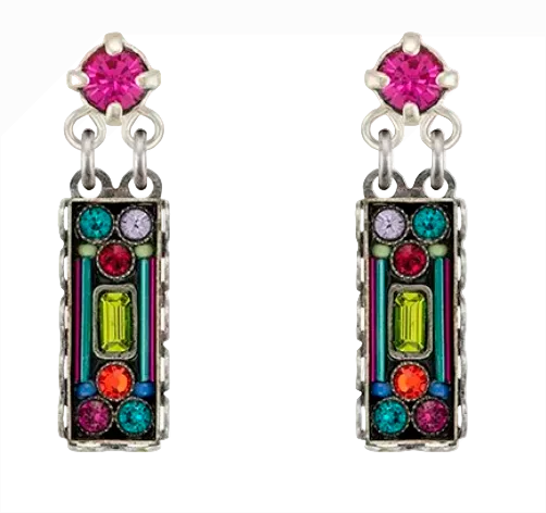 Firefly E701P-MC Multicolor Two Tier Post Earrings