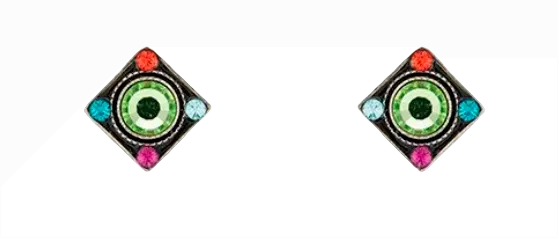 Firefly E931P-MC Multicolor Architectural Stud Diamond Shape Post Earrings