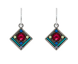 Firefly E783-JT Jewel Tone Rainbow Diamond Shape Earrings