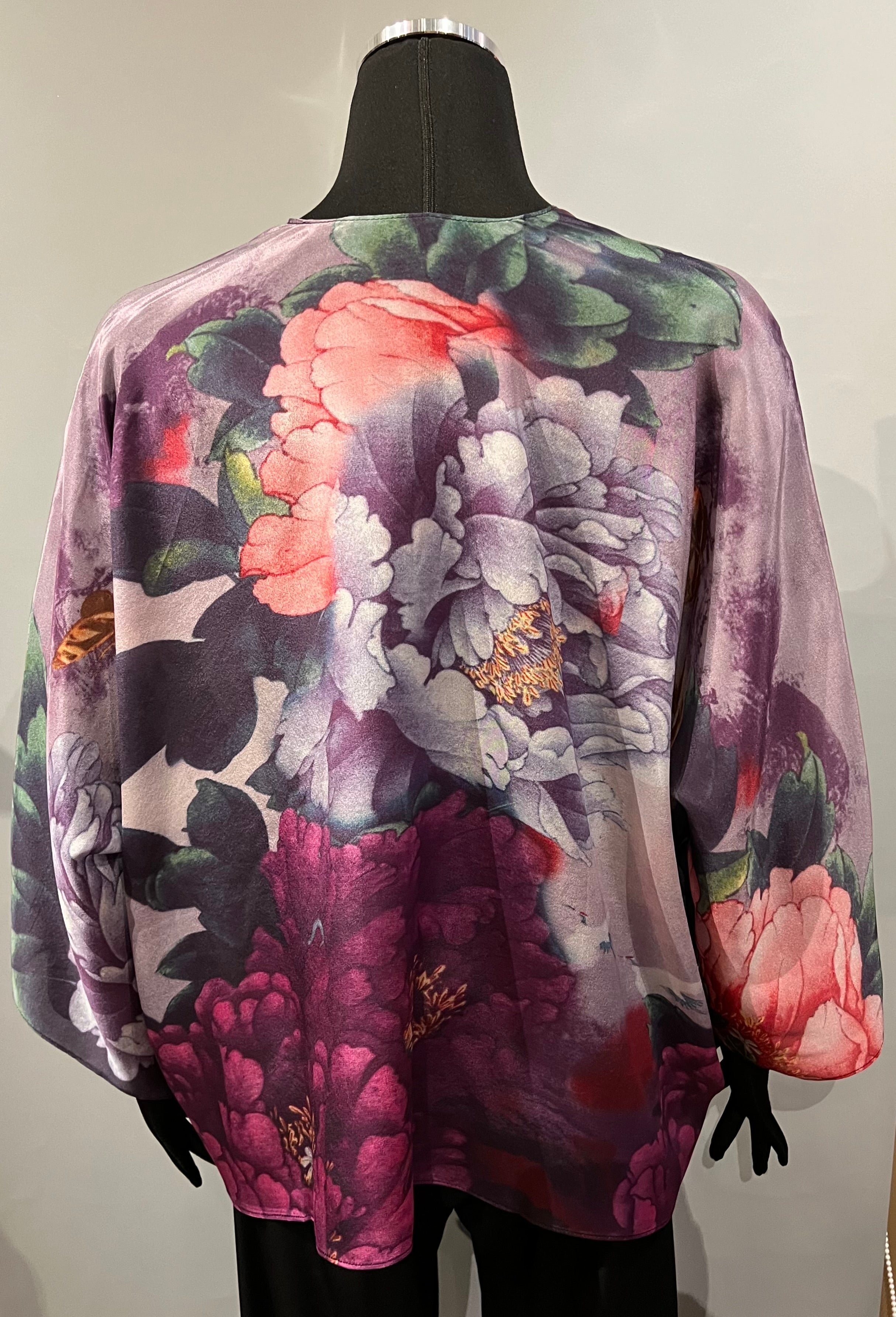 Cocoon House 853841 SPLENDOR 100% Silk One Size Short Kimono Jacket