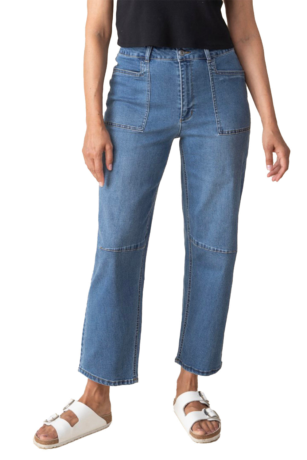 Habitat 11473MD Medium Denim Stretch Denim Barrel Leg Jeans