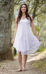 Dolma TIFFWT White Tiffany Sleeveless Dress One Size