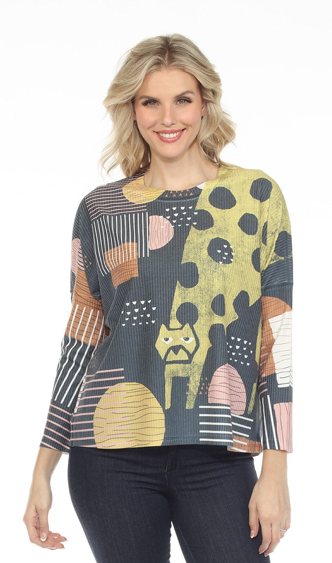 Inoah T1207REN NIGHT FELLOW Long Dolman Sleeve Crew Neck Top