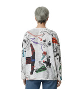 Inoah T1772SE-AF108 AGENT BOOTSIE Elbow Length Sleeve Sweater Knit T-Shirt